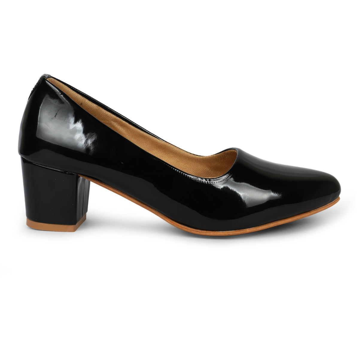 Classic Pointed Toe Low Heel Pumps - Black