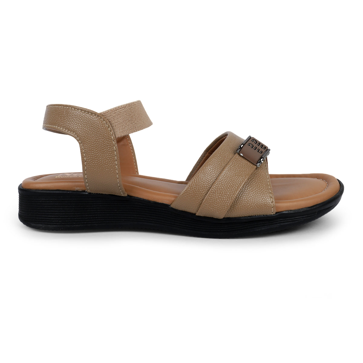 Elastic Back Strap Comfort Sandals - Tan