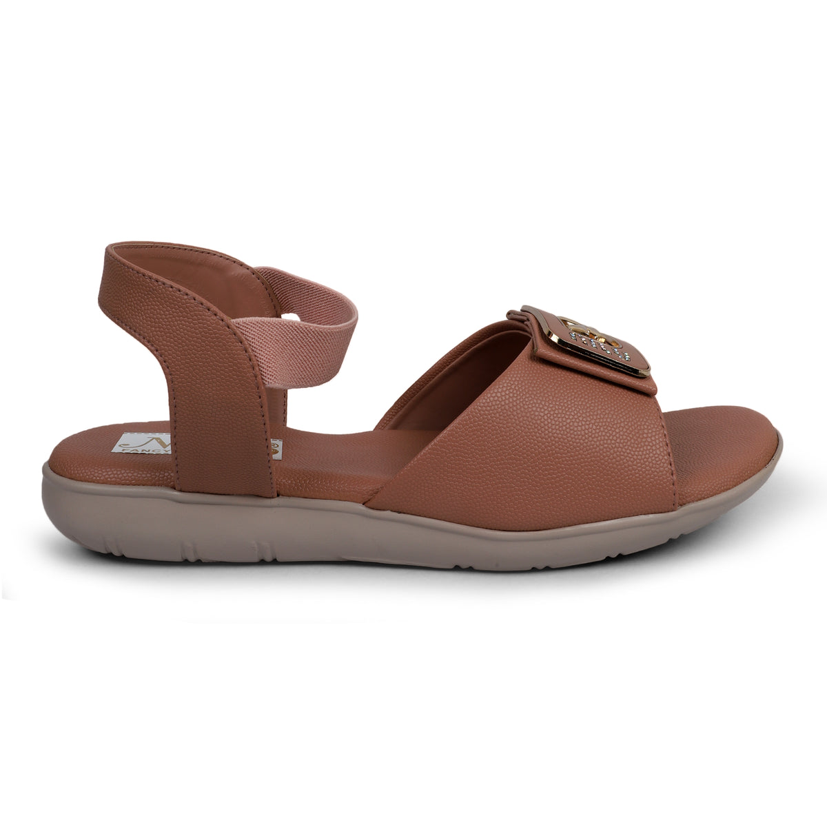 Butterfly Buckle Comfort Sandals - Peach