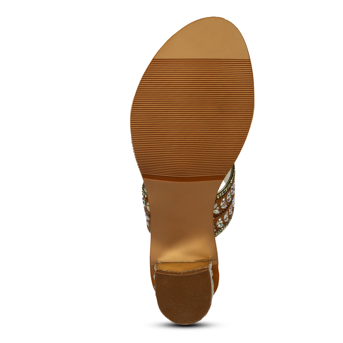 Embellished Leaf Pattern Toe-Post Sandals - Gold