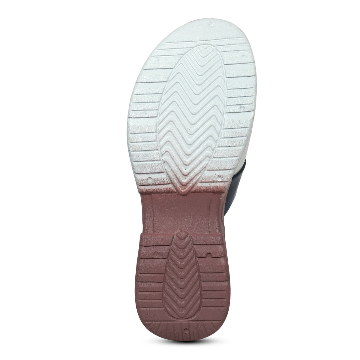 Tri-Color Platform Wedge Slides - Mauve