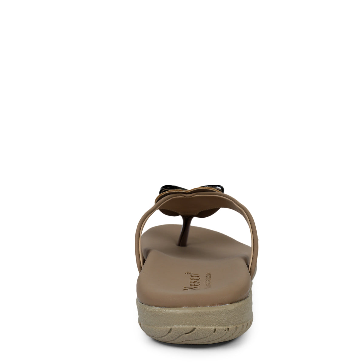 Butterfly Embellished Toe-Post Sandals - Brown