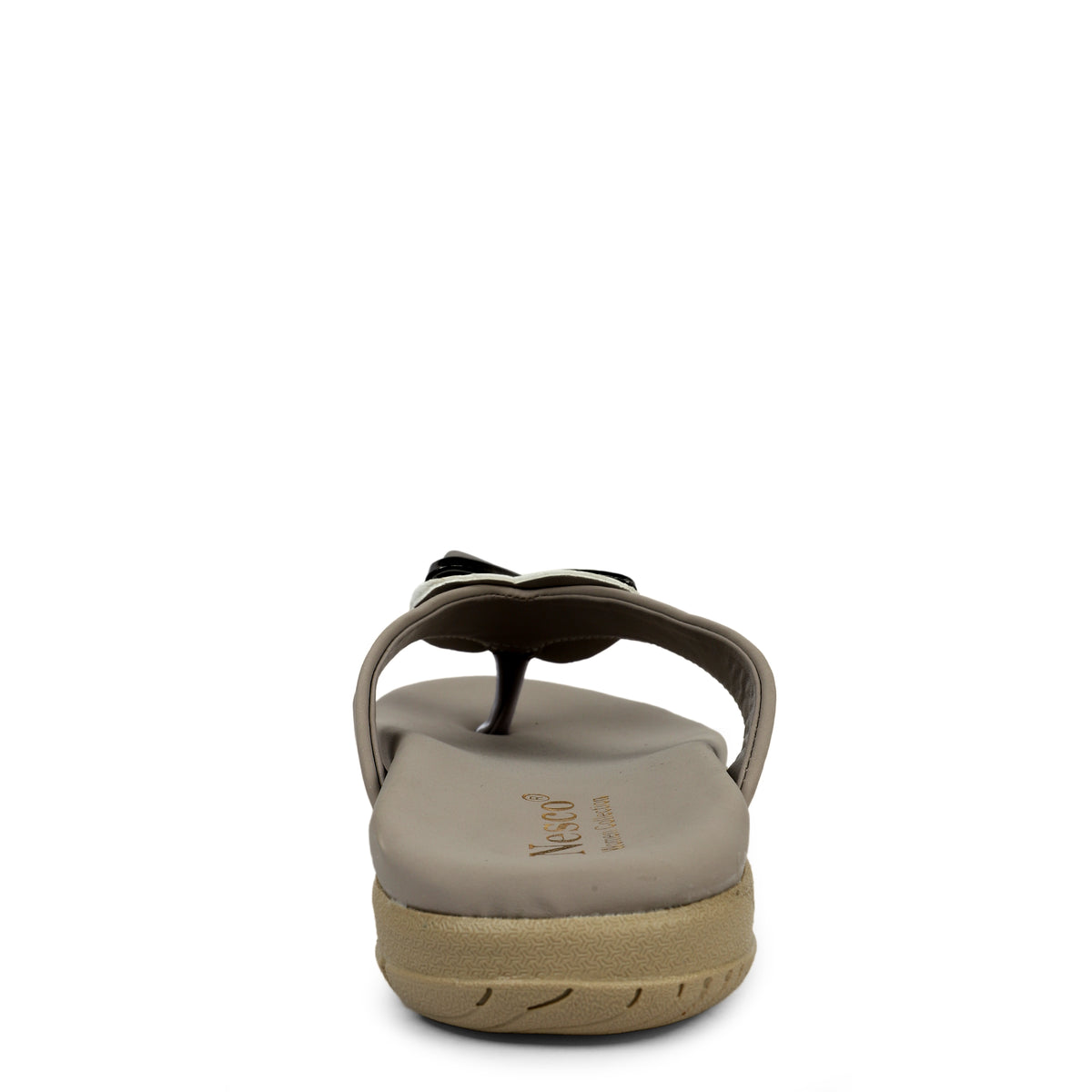 Butterfly Embellished Toe-Post Sandals - Beige