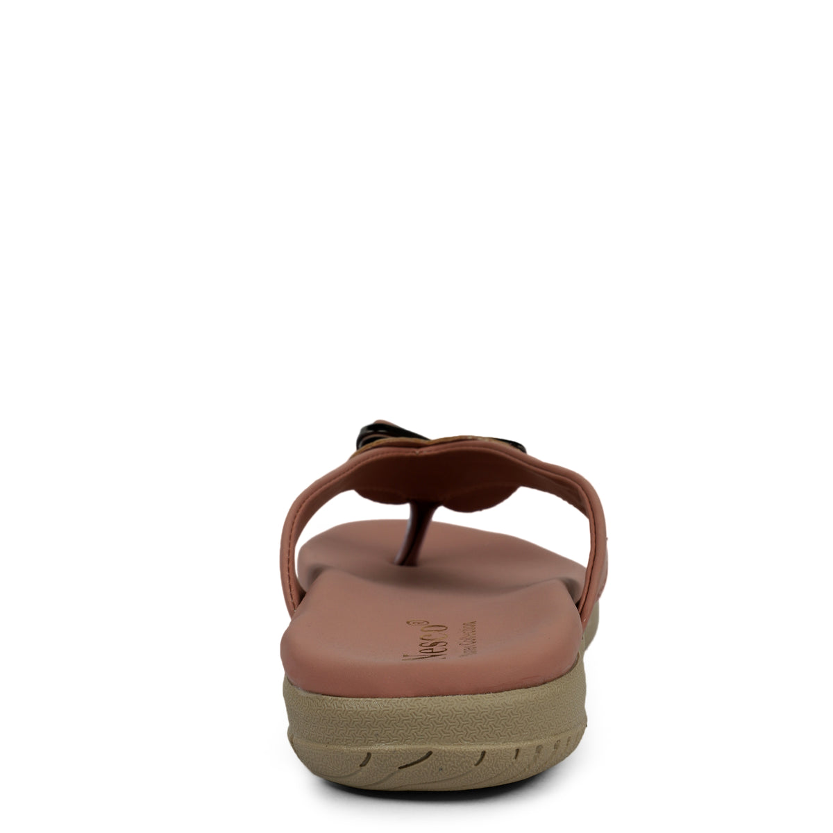 Butterfly Embellished Toe-Post Sandals - Peach