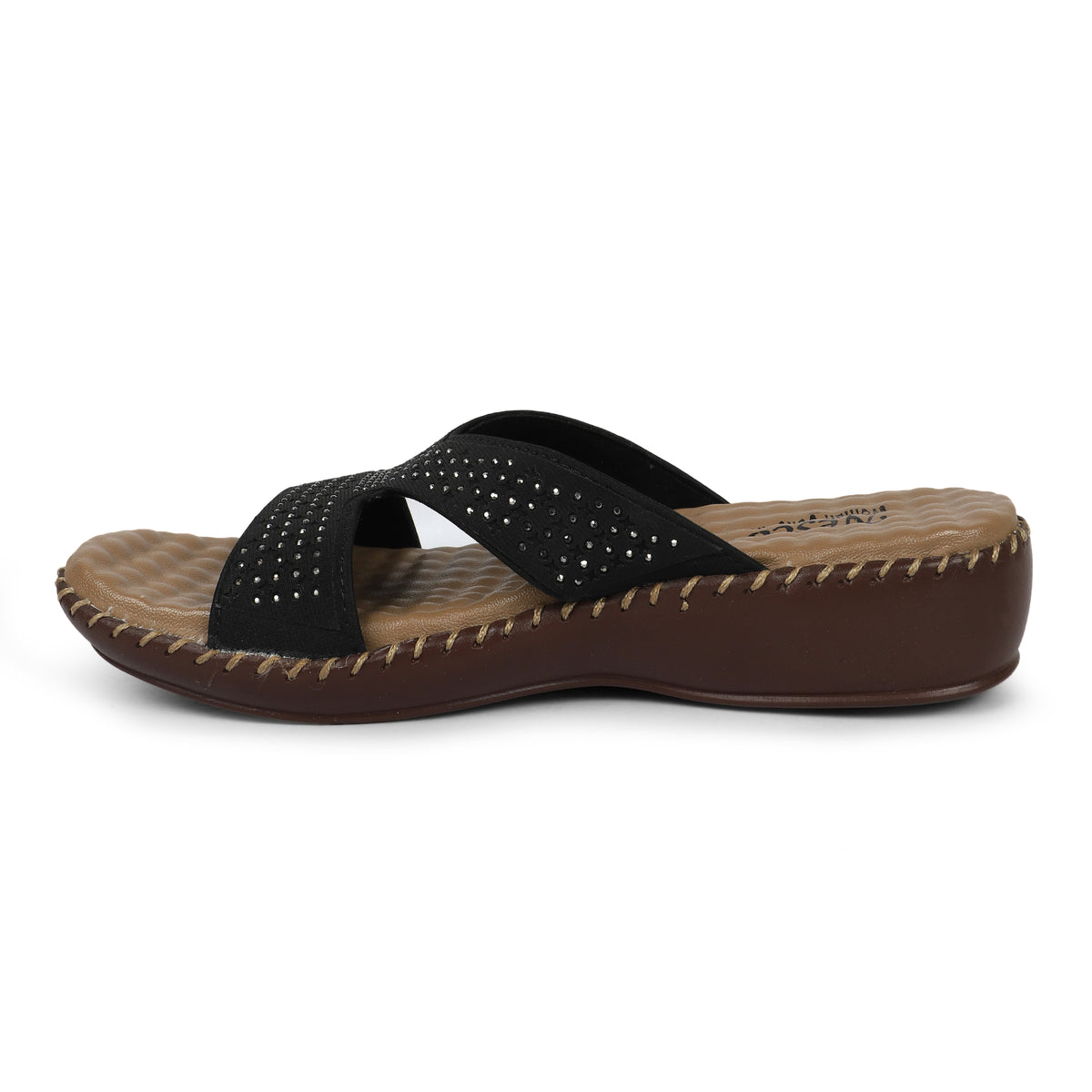 Multi-Strap Flat Sandals - Black