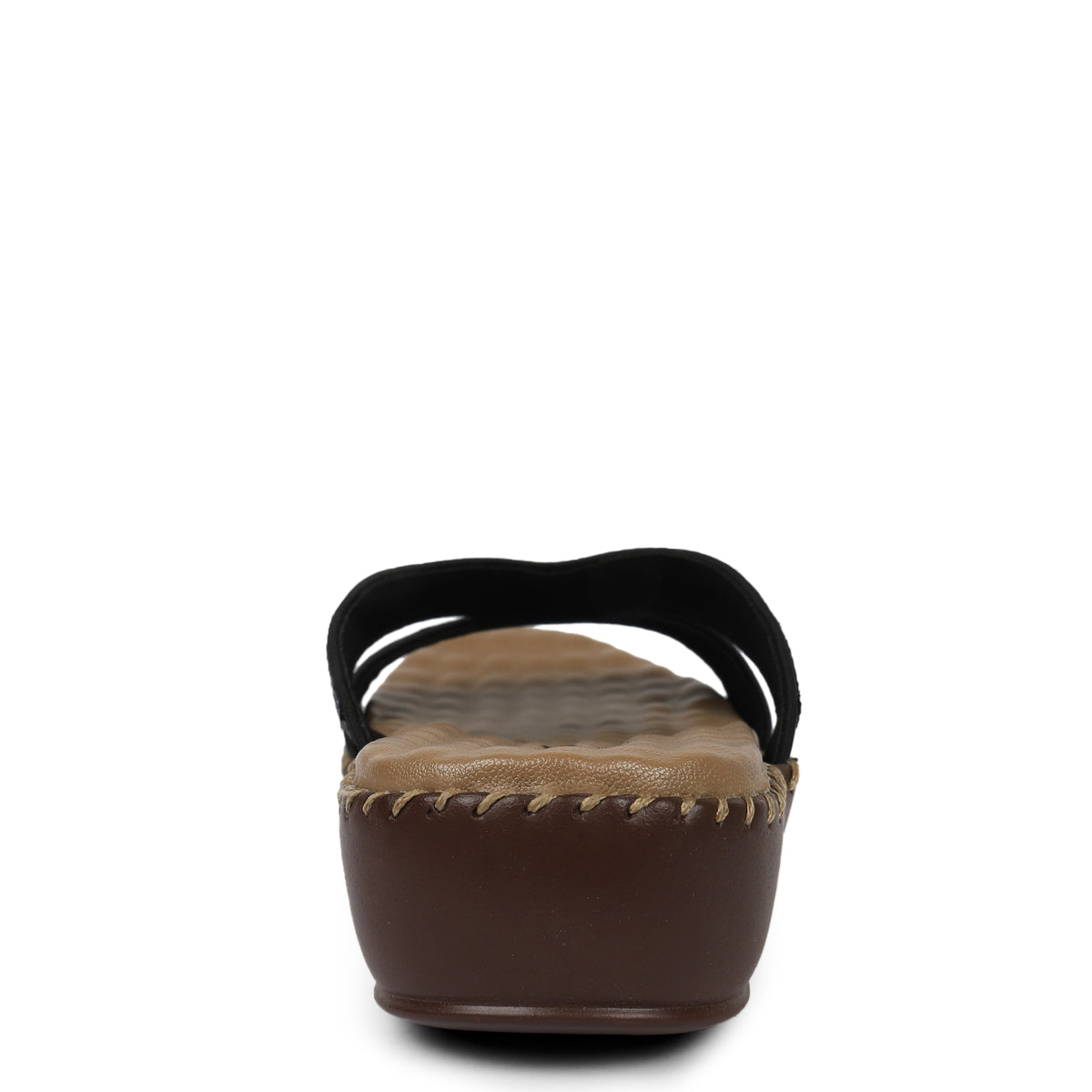 Multi-Strap Flat Sandals - Black