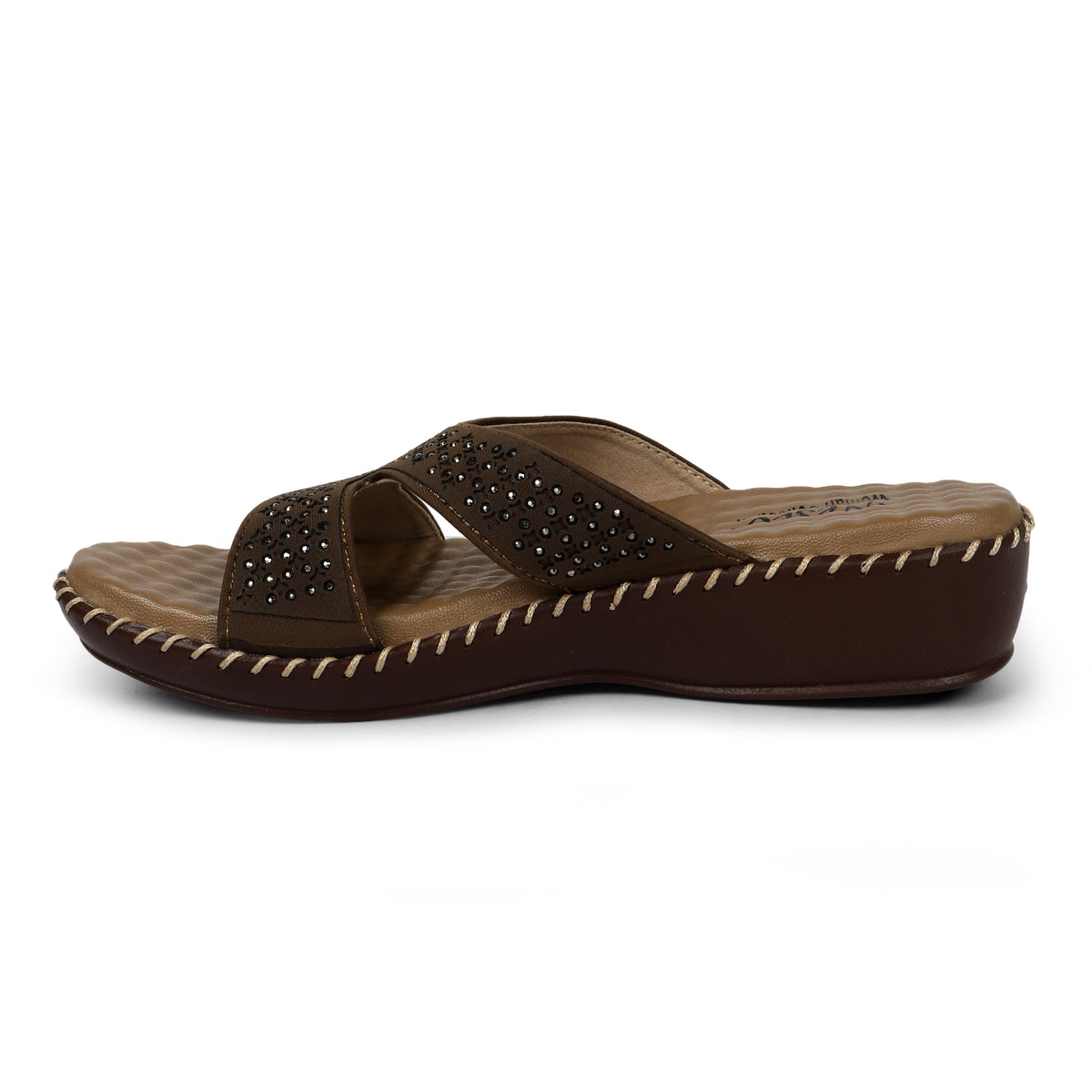 Multi-Strap Flat Sandals - Brown