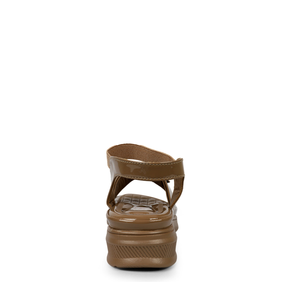Studded Wide-Strap Thong Sandals - Tan