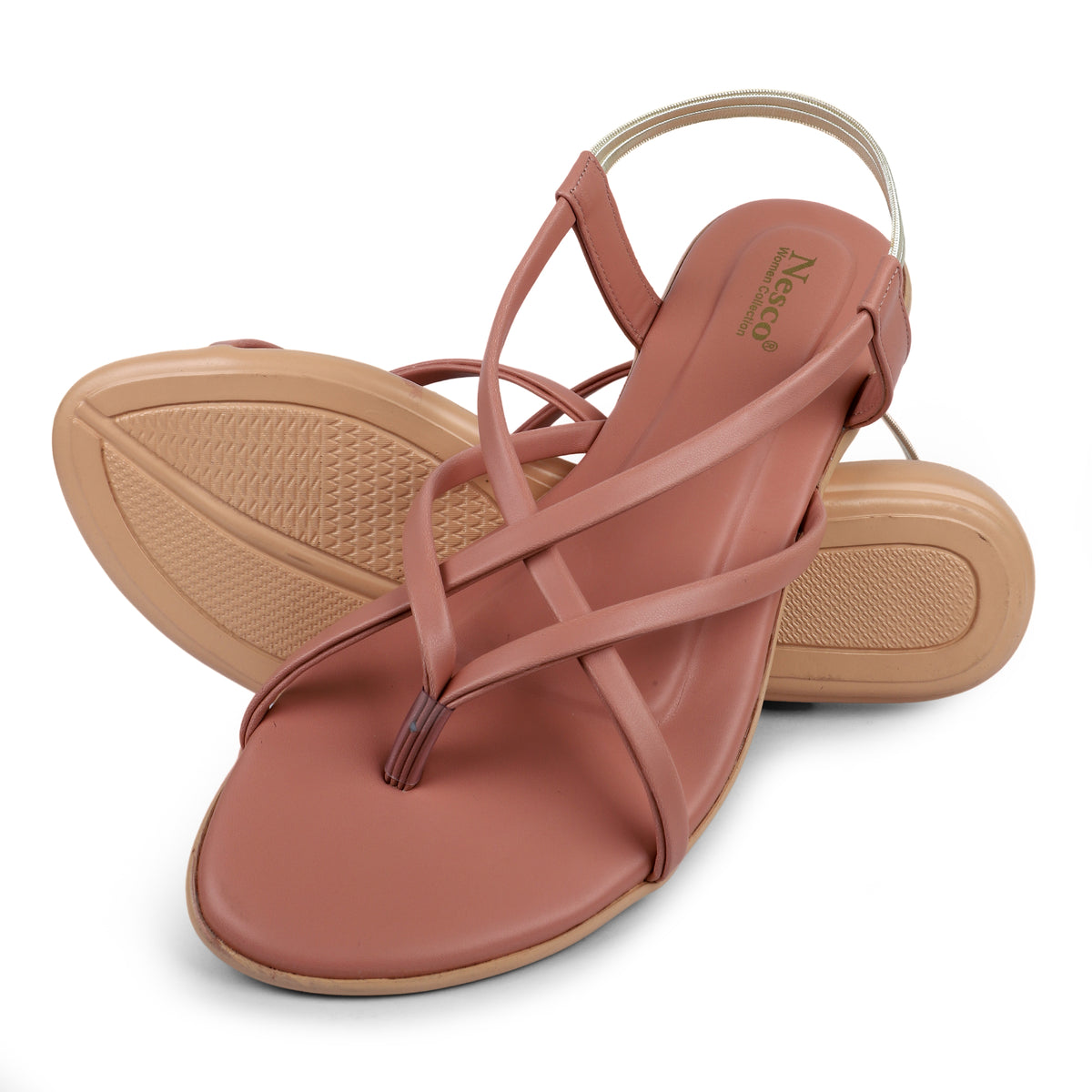 Studded Wide-Strap Thong Sandals