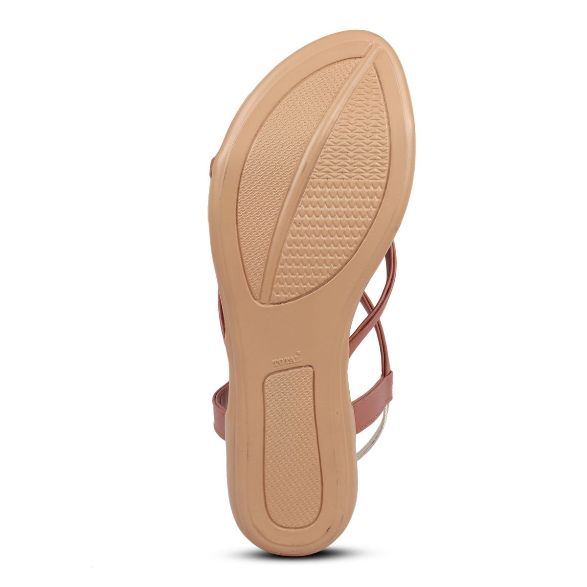 Criss-Cross Strappy Flat Sandals - Peach