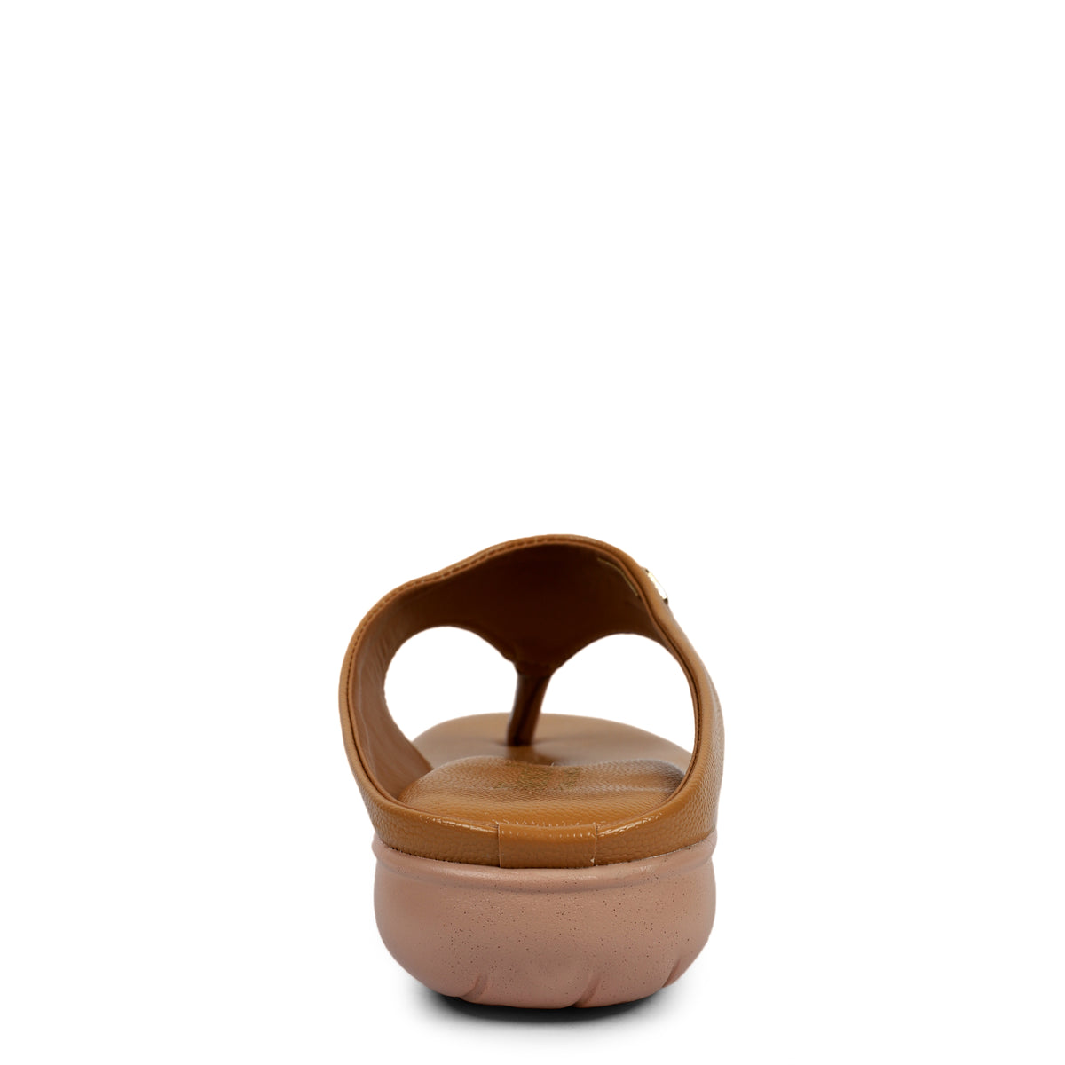 Laser-Cut Detail Wedge Sandals - Tan