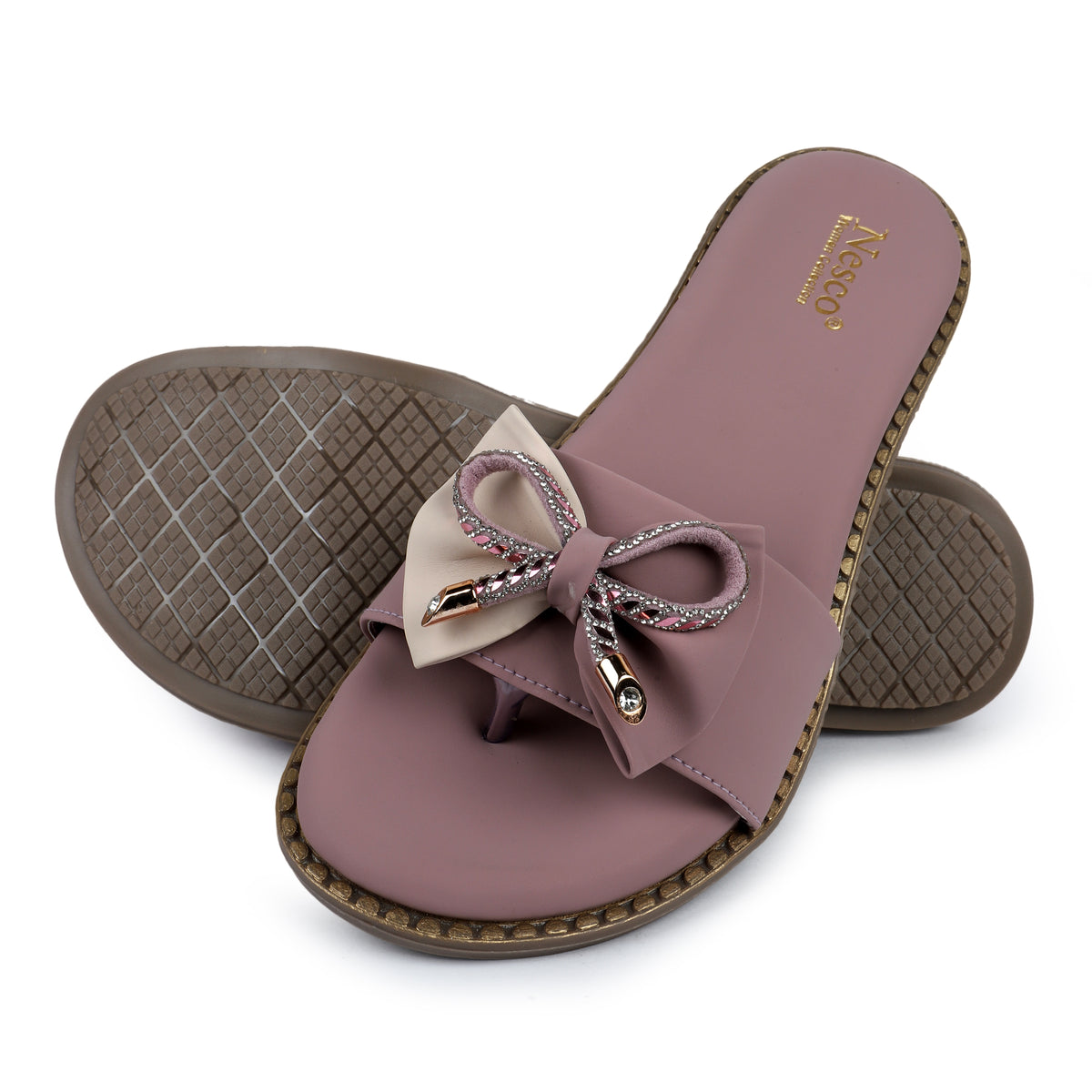 Embellished Bow Detail Slides