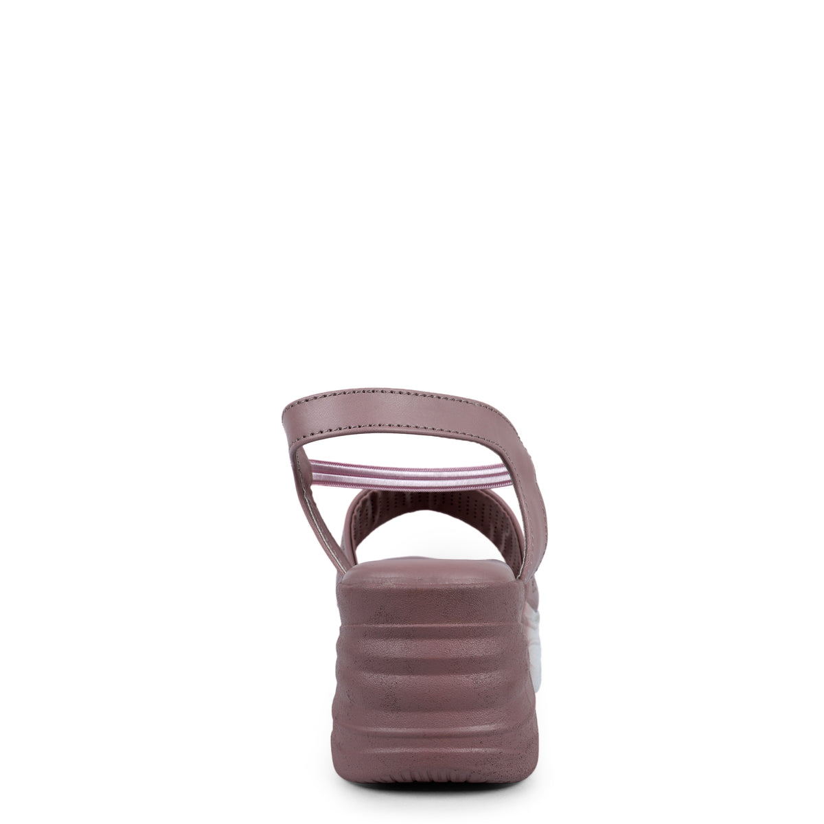 Rhinestone Skinny Strap Comfort Sandals - Mauve