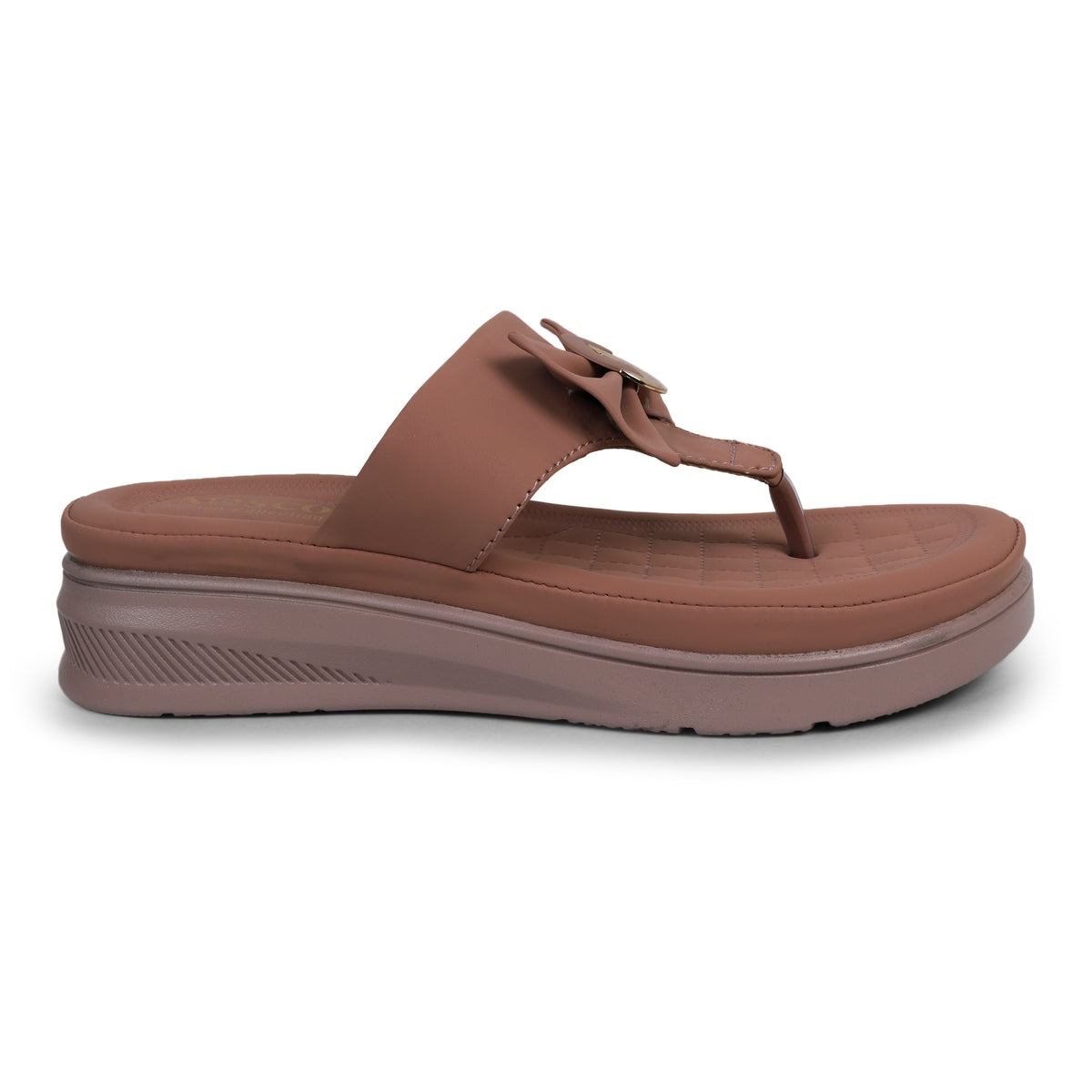 Chic Bow Accent Sandals - Mauve