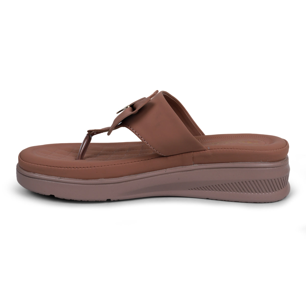 Chic Bow Accent Sandals - Mauve