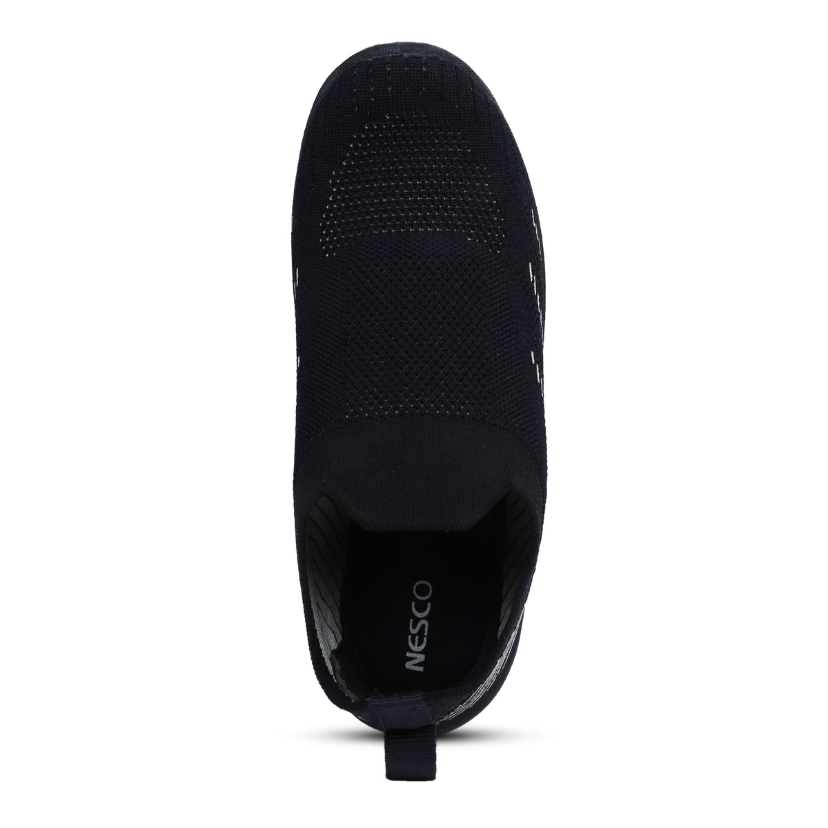 Web Patterned Slip-On Knitted Walking Sneakers - Black