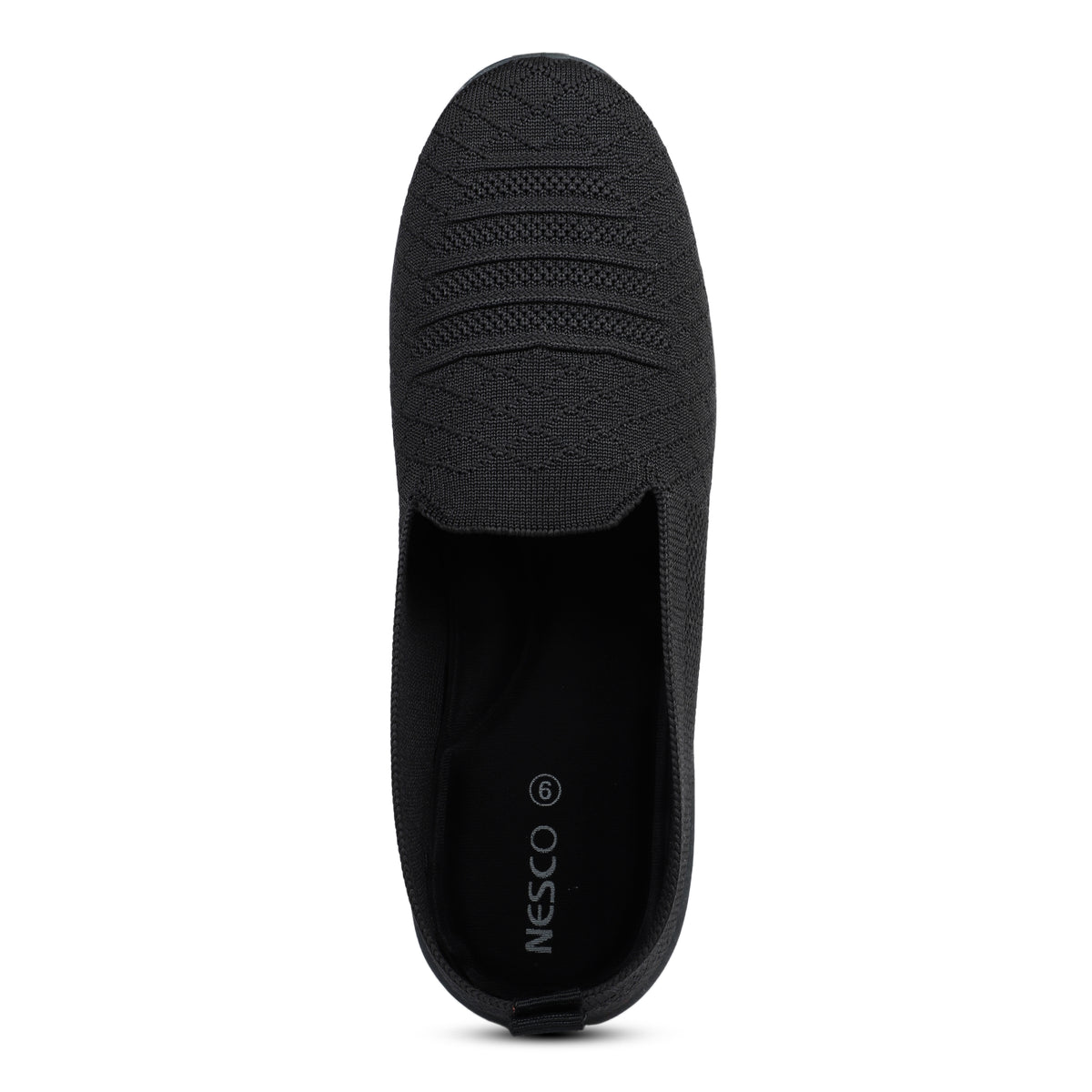 Slip-On Knitted Walking Sneakers - Black