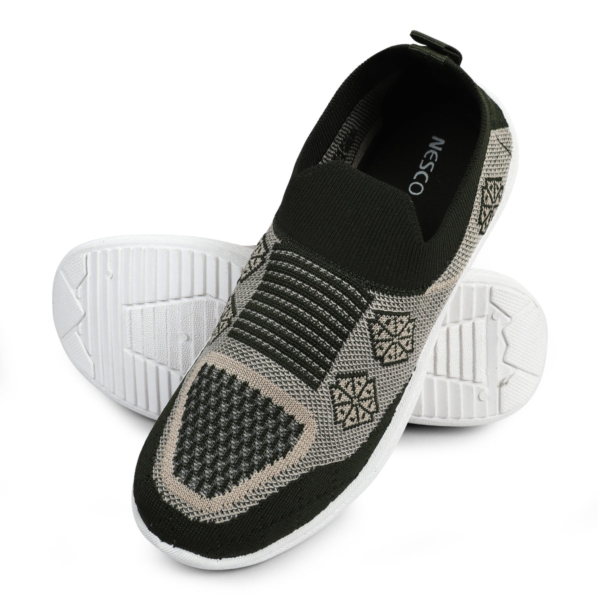 Patterned Slip-On Walking Sneakers