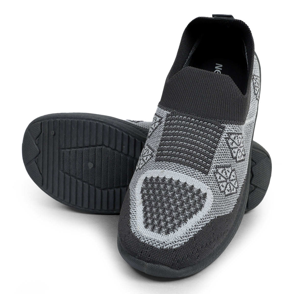 Patterned Slip-On Walking Sneakers